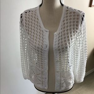 White cotton sweater- Size L